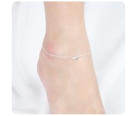 Heart & Love Word Silver Anklet ANK-323